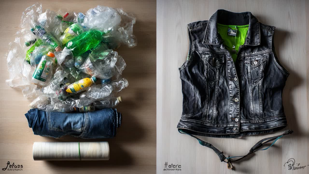 Transforming Waste into Fashion: Exploring Sustainable Style with Upcycled Materials from Plastic Bottles and Denim in Innovative Clothing Designs