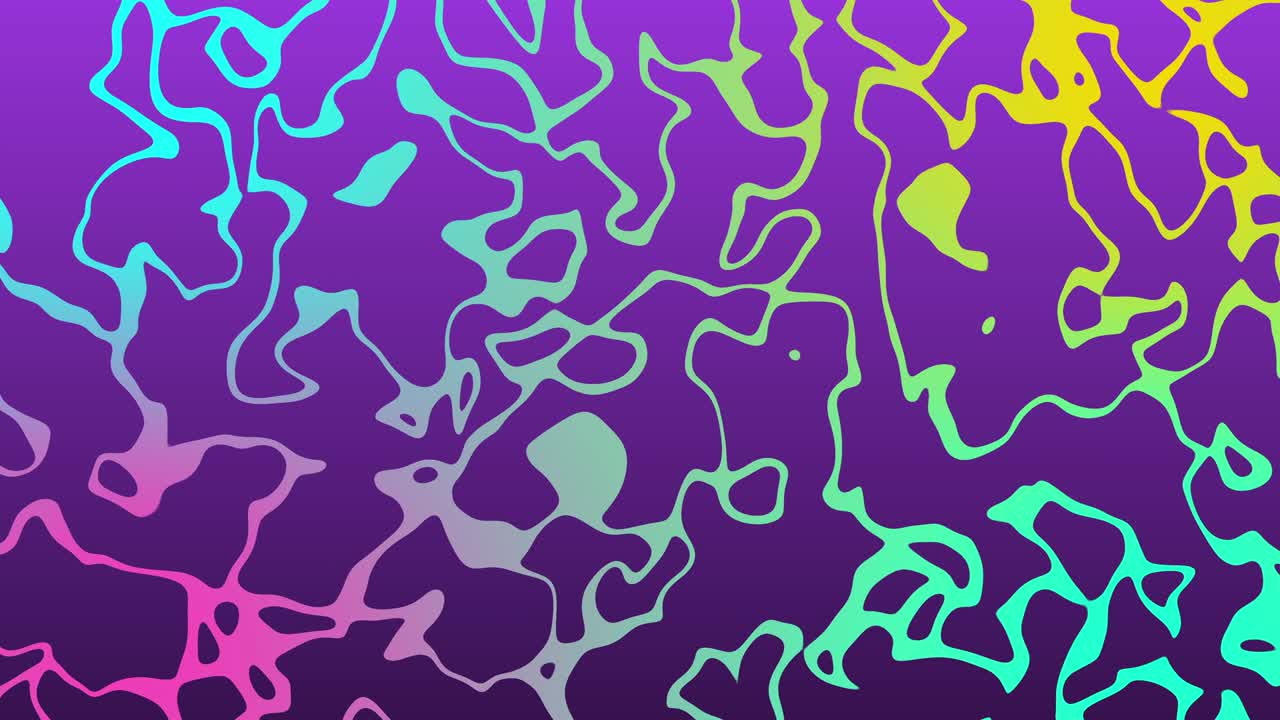 patrón líquido multicolor abstracto con líneas ondulantes en un fondo violeta. telón de fondo gráfico de movimiento en bucle sin costuras mínimo
