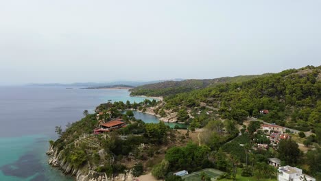 Nikiti,-Greece-from-Above:-Spathias-Beach-Aerial-Drone-Tour-in-4K