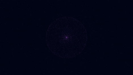 mysterious purple circle with central dot on black background