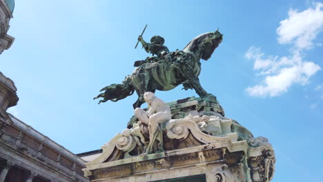equestrian statue of prince eugene of savoy at buda castle, budapest