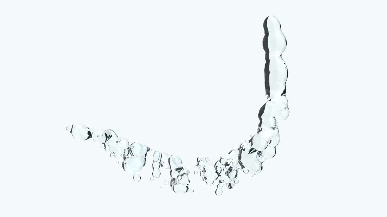 밝은 파란색 배경에 놓인 물 어리