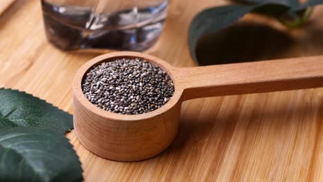 Close-up-of-chia-seed-in-a-container