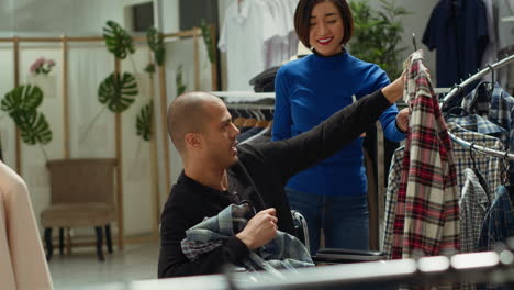 shopping assistance in a clothing store