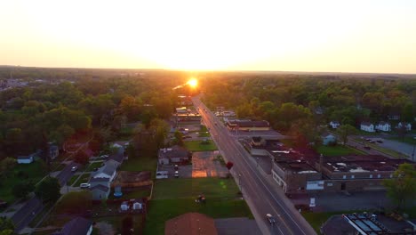 4K-Battle-Creek-Michigan-Aerial-Sunrise-Springtime-Drone