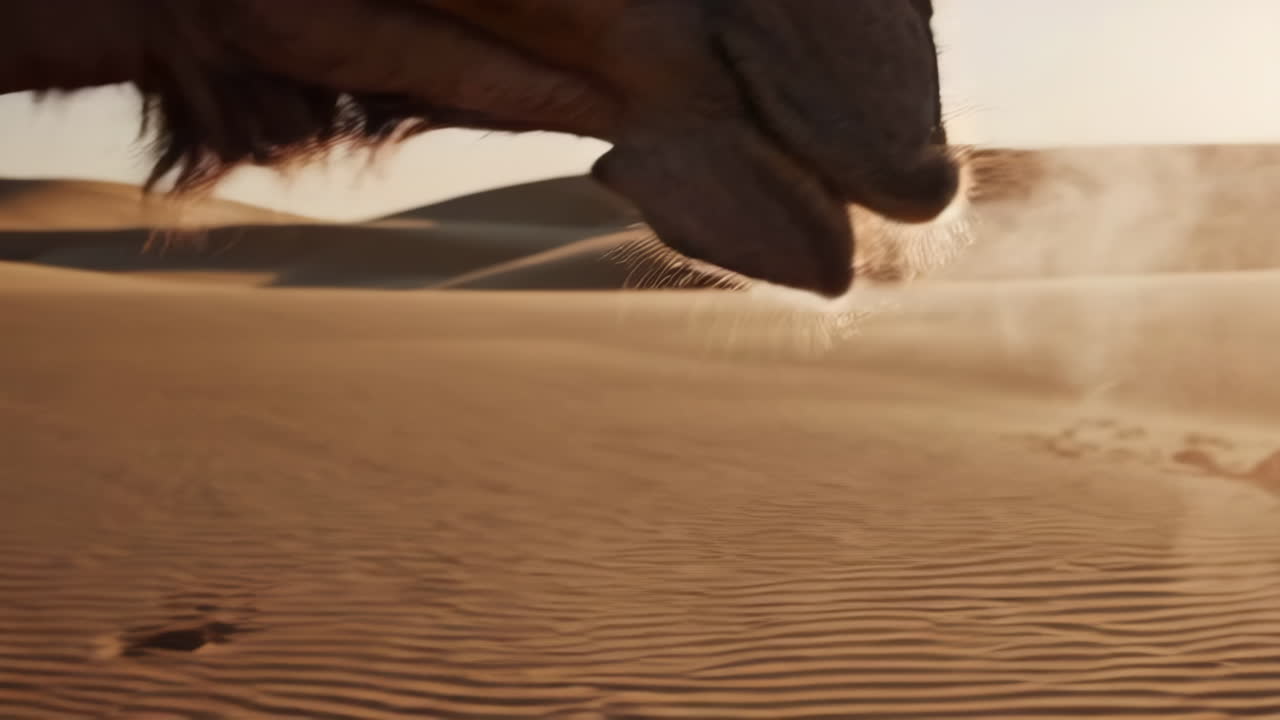Camel in the Desert at Sunrise/Sunset