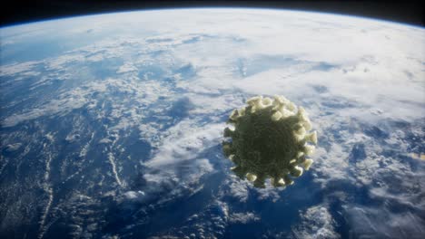 coronavirus covid-19 on the earth orbit