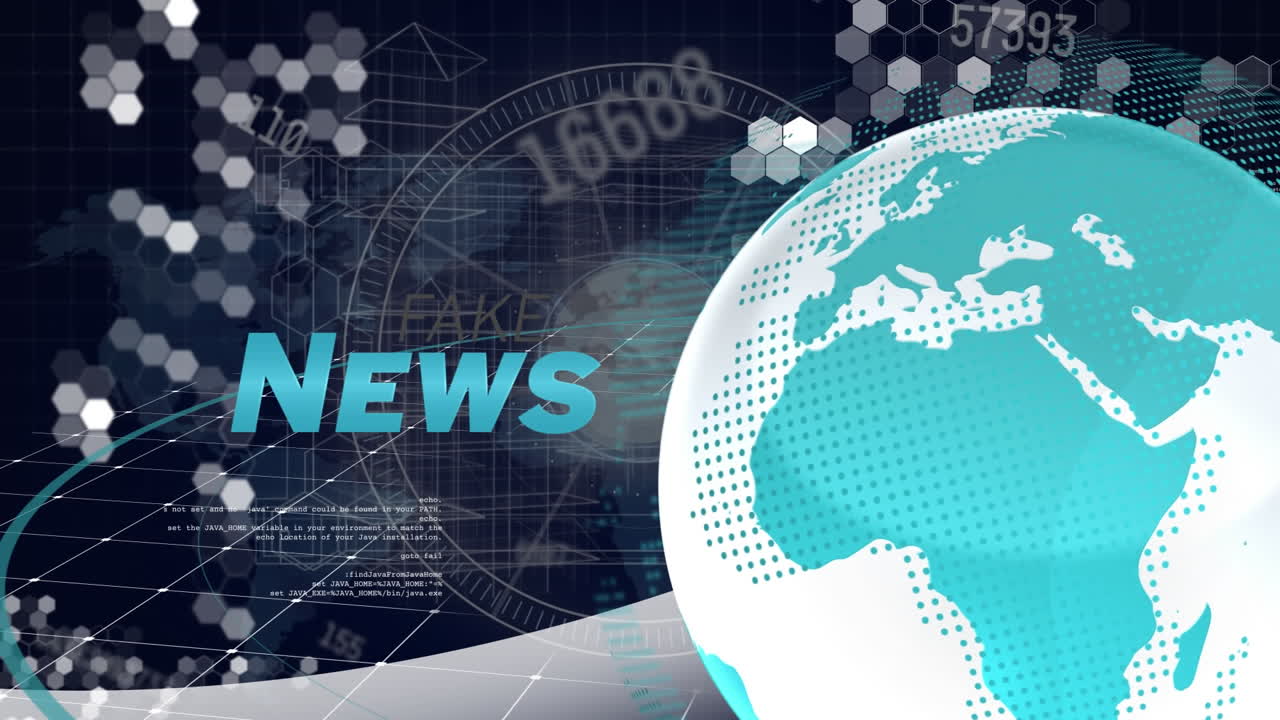 анимация обработки данных по всему миру