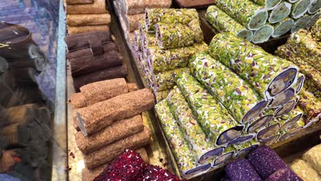 turkish delight display at a market