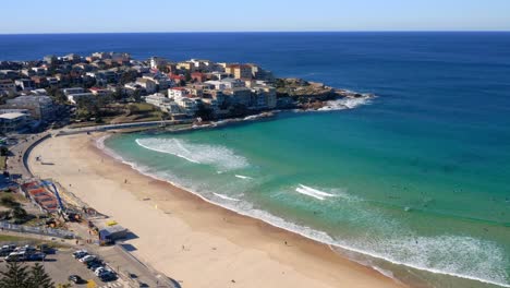 white-sand crescent of bondi beach overlooking ben buckler point, sydney, new south wales, australia