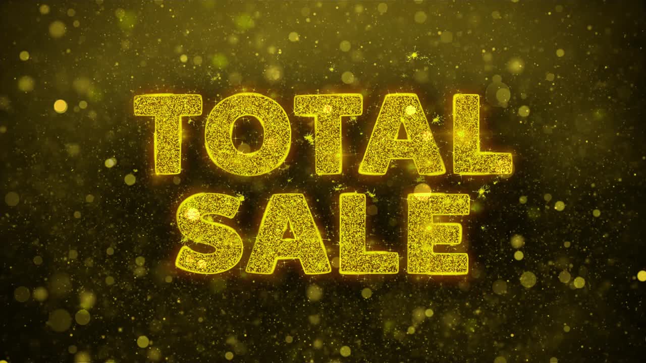 Total Sale Sparkling Golden Graphic Design