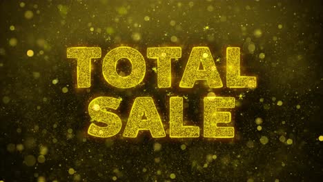 total sale sparkling golden graphic design