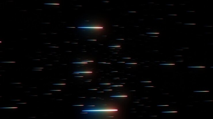 Space travel with warp speed, hyper space or faster than light background effect. Stars seen sideways