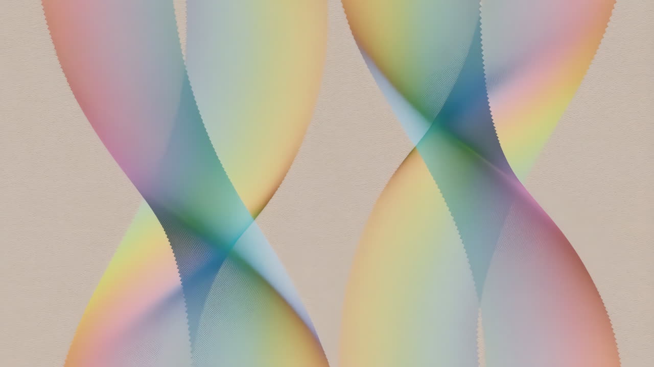 Abstract Wavy Rainbow Lines Pattern