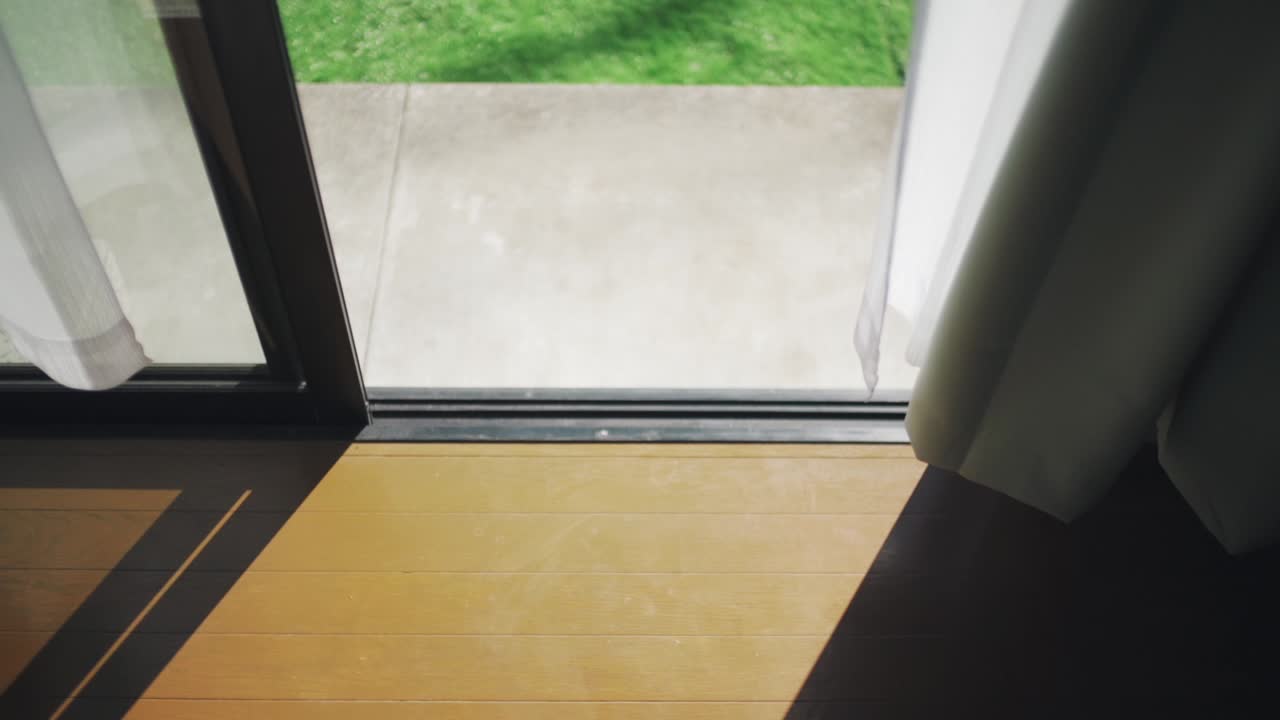 Sun Shining Through And The Breeze Blowing Inside The Room Of A Japanese Household.  - static shot