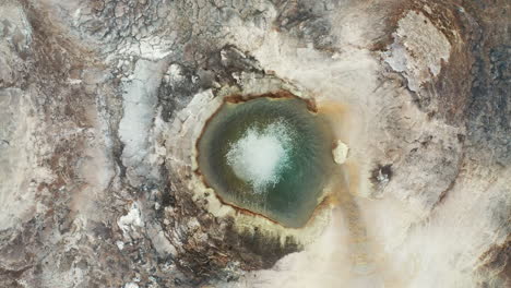 Hot-Steamy-Water-Spring-At-Hveravellir-Geothermal-Area-In-Highlands-Of-Iceland