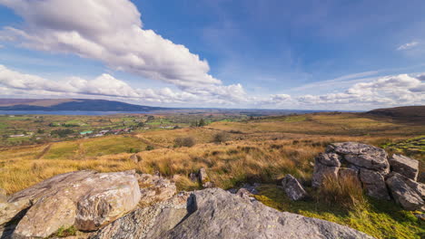 Scenic Mountain Landscape with Clouds and Rocks