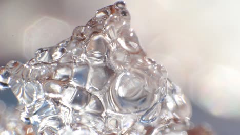close-up of water droplets with bokeh background