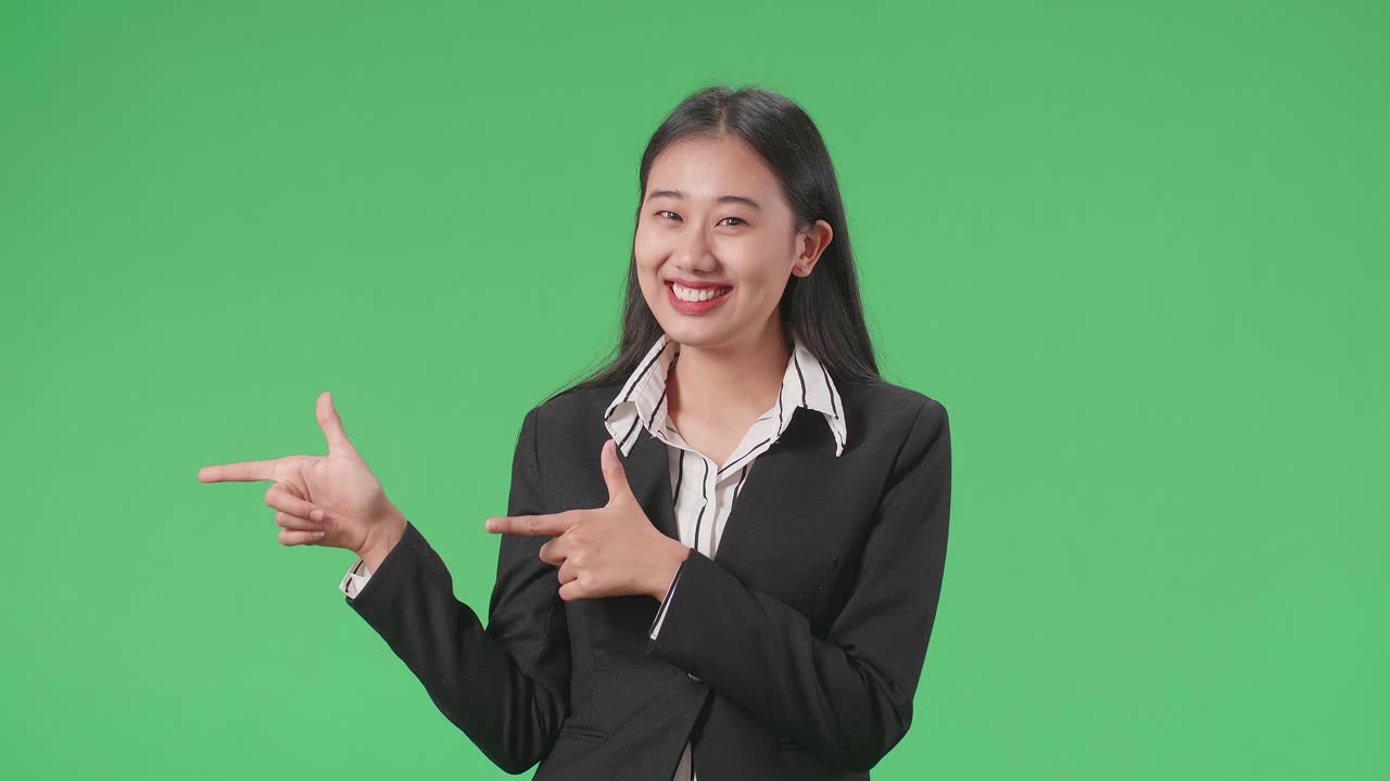 Businesswoman Pointing Left