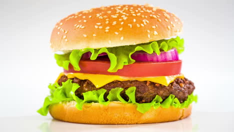 tasty and appetizing hamburger cheeseburger