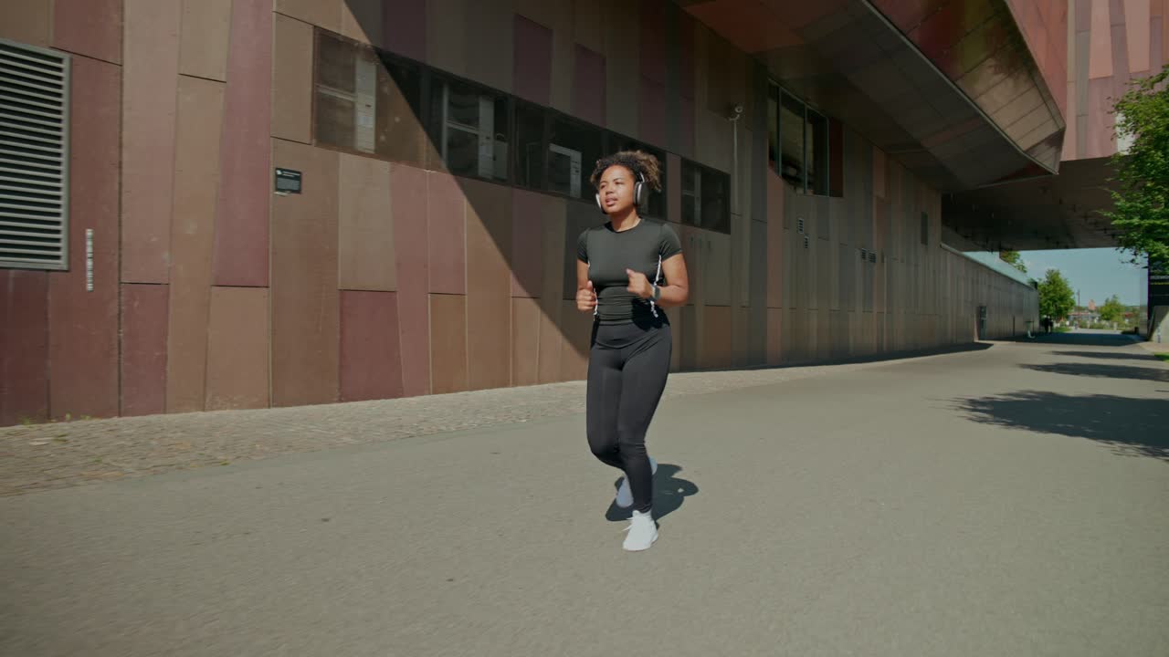 A woman exercising outdoors