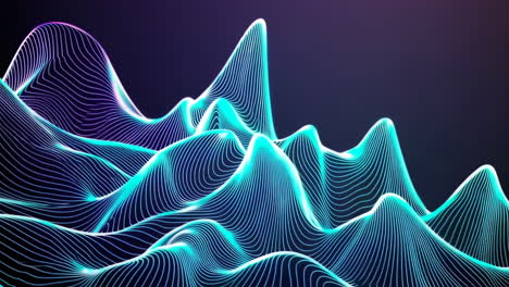 abstract waveform mountains