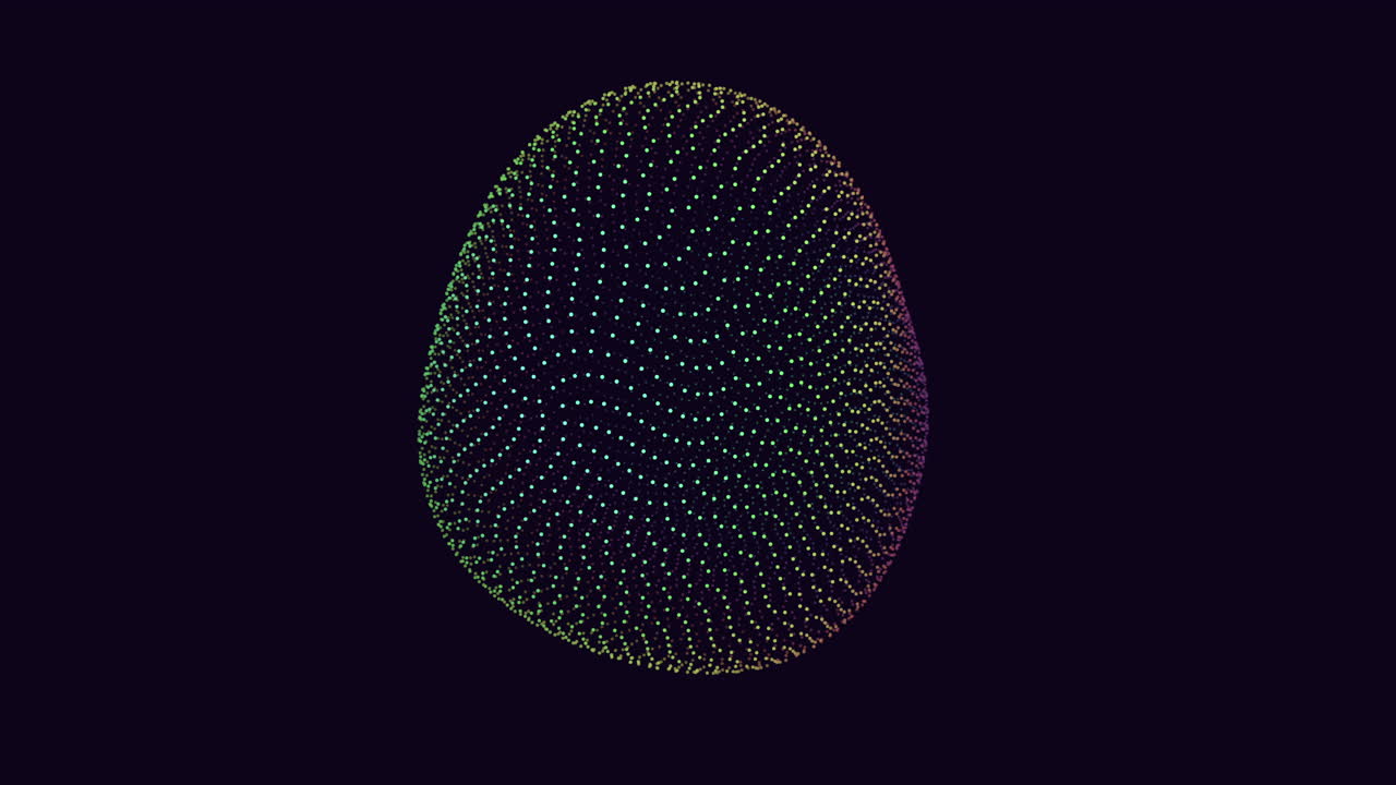 Dotted 3d sphere a playful geometric rendering