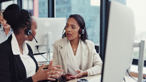business woman, call center