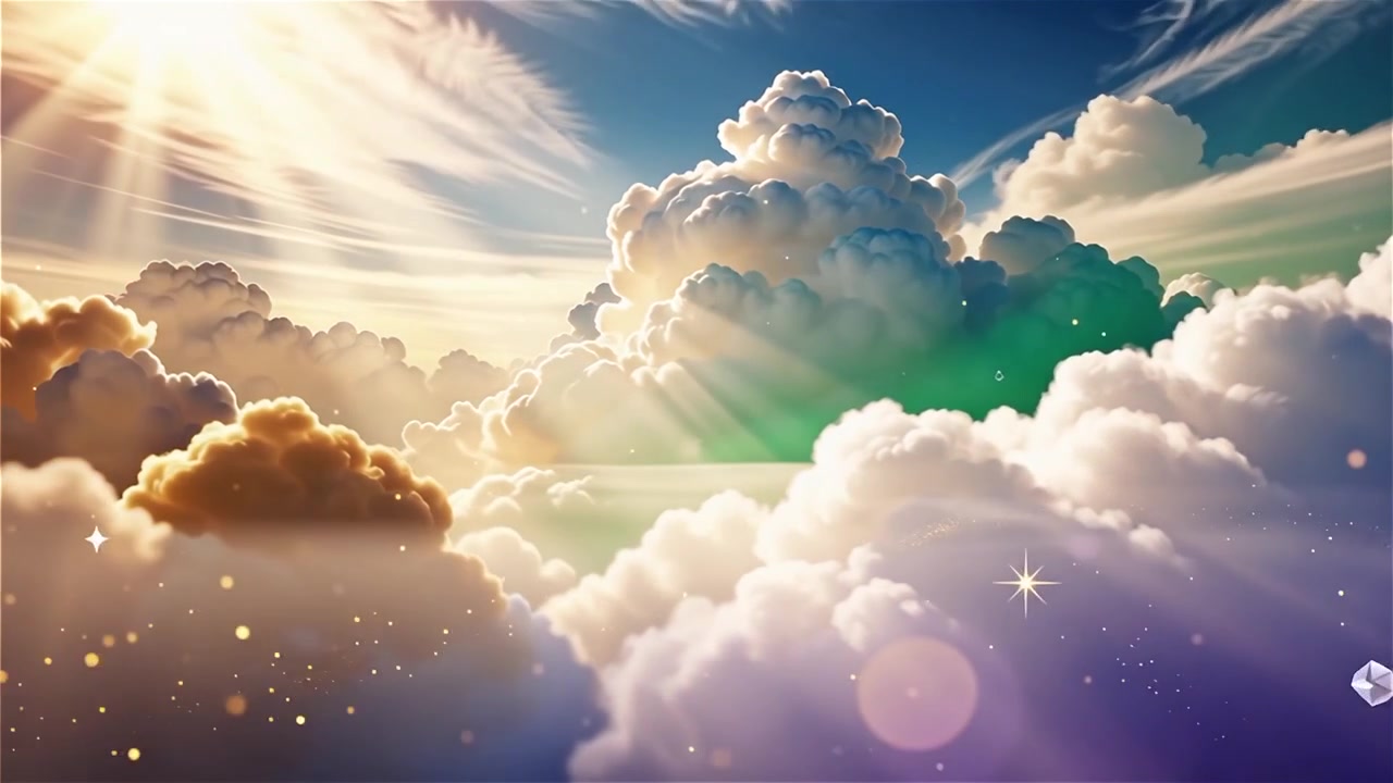 Christian Heavenly Light Worship Background