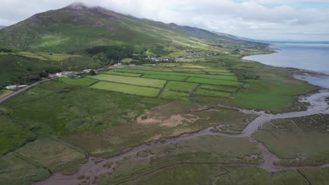 Dingle-peninsula-southwest-Atlantic-coast,-Ireland-drone-aerial-view