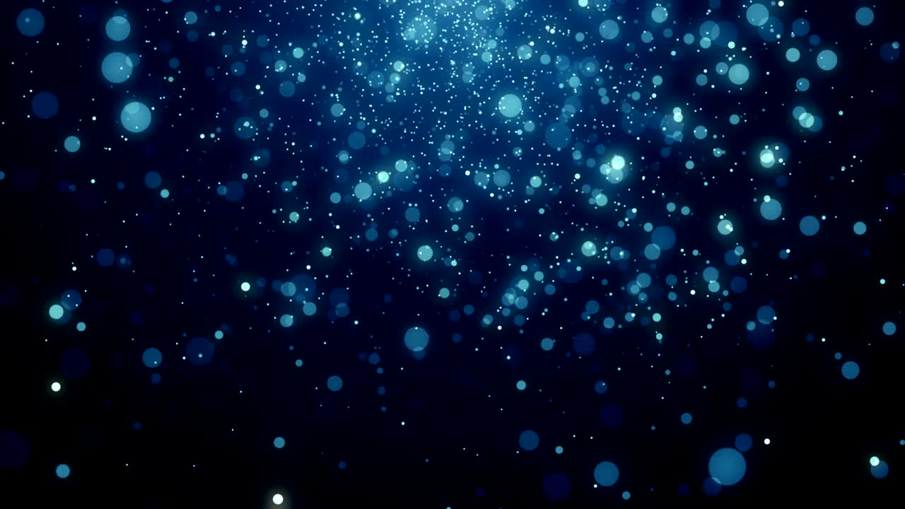 Particles Blue dust abstract light bokeh motion titles cinematic ...