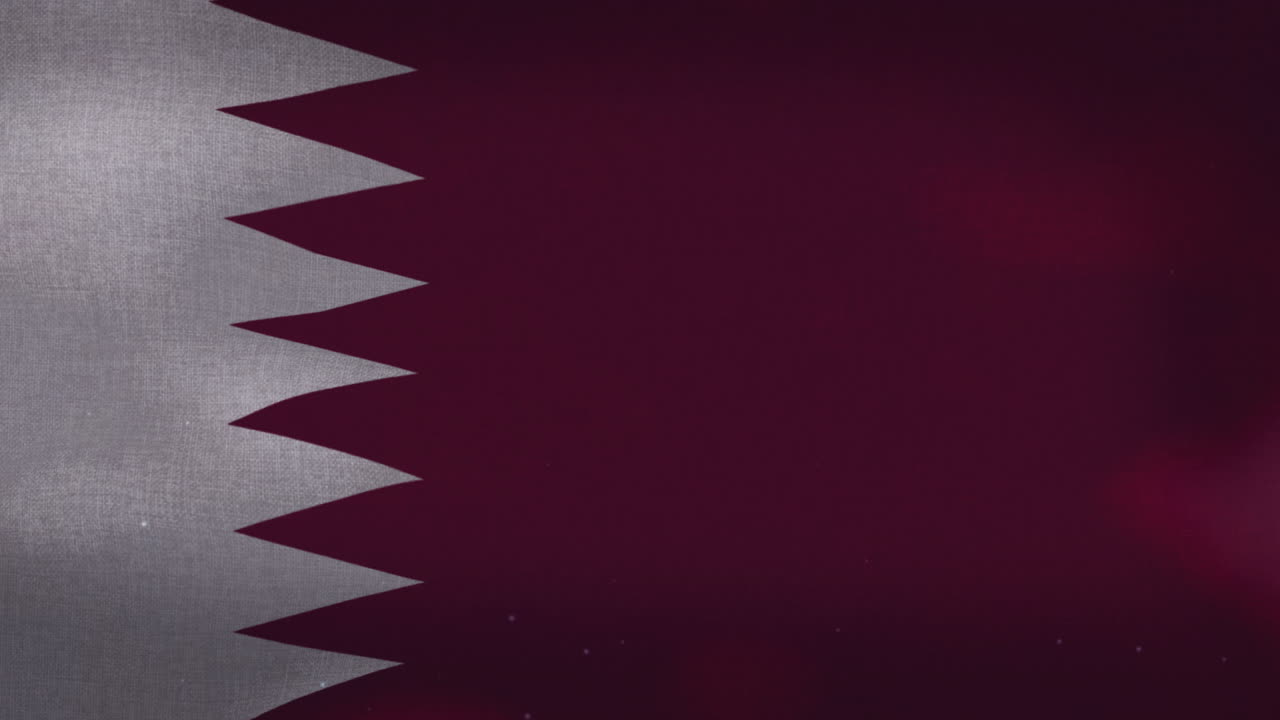 La bandiera nazionale sventolante del Qatar