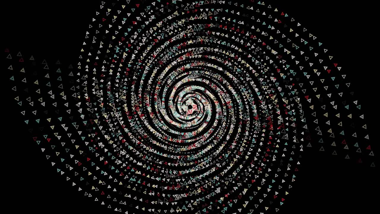 추상적인 회전하는 삼각형 패턴