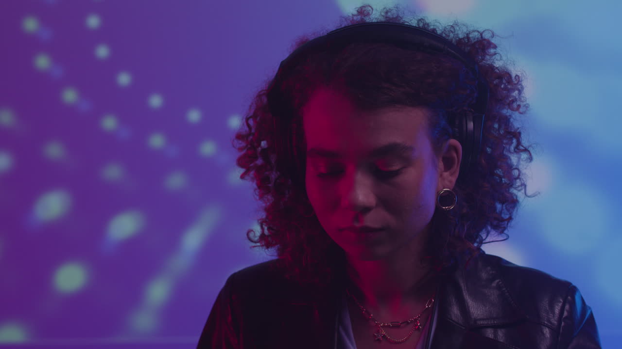 Young DJ at the disco