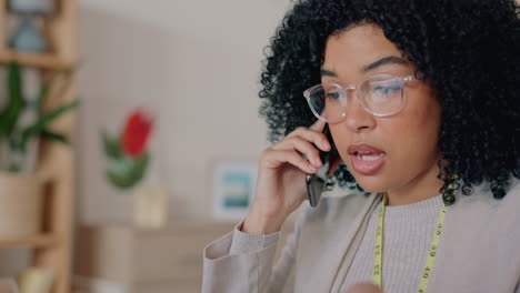 fashion, designer and entrepreneur on a phone call