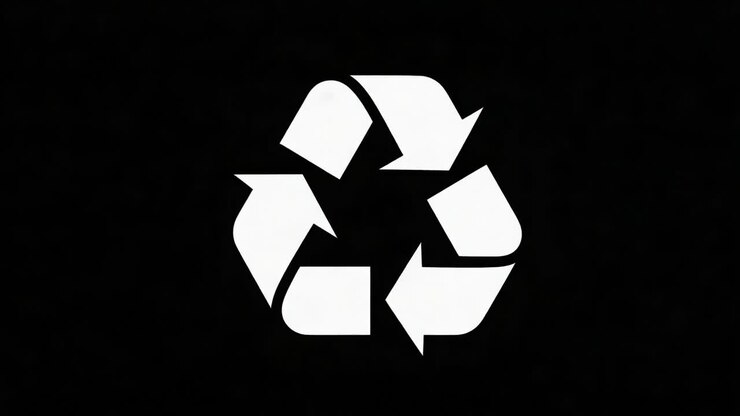 Simboleggiando la sostenibilità e la responsabilità ambientale, questo iconico logo del riciclo rappresenta il ciclo di riutilizzo, riduzione e riciclo nella promozione di pratiche ecologiche in tutto il mondo.
