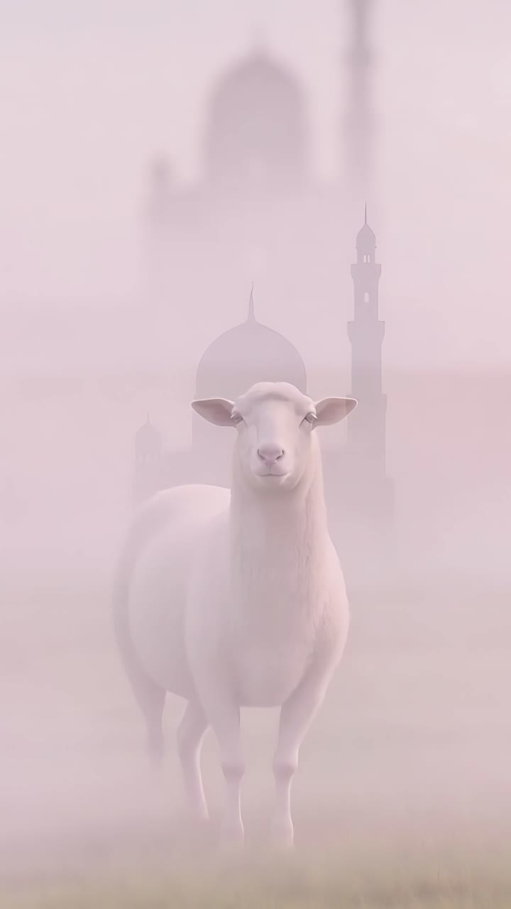 Mesquita Eid al-Adha Fundo Islâmico 4K.