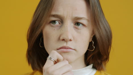 young woman in thought
