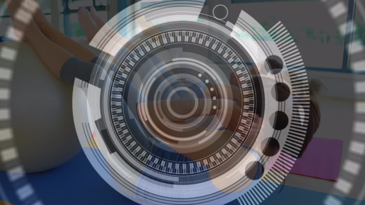 운동 하는 사람 들 을 스캔 하는 범위 의 애니메이션