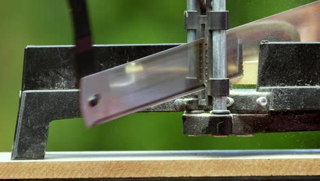Cutting-a-picture-frame-moulding-with-a-Miter-Saw