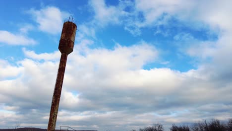 old rusty soviet water tower