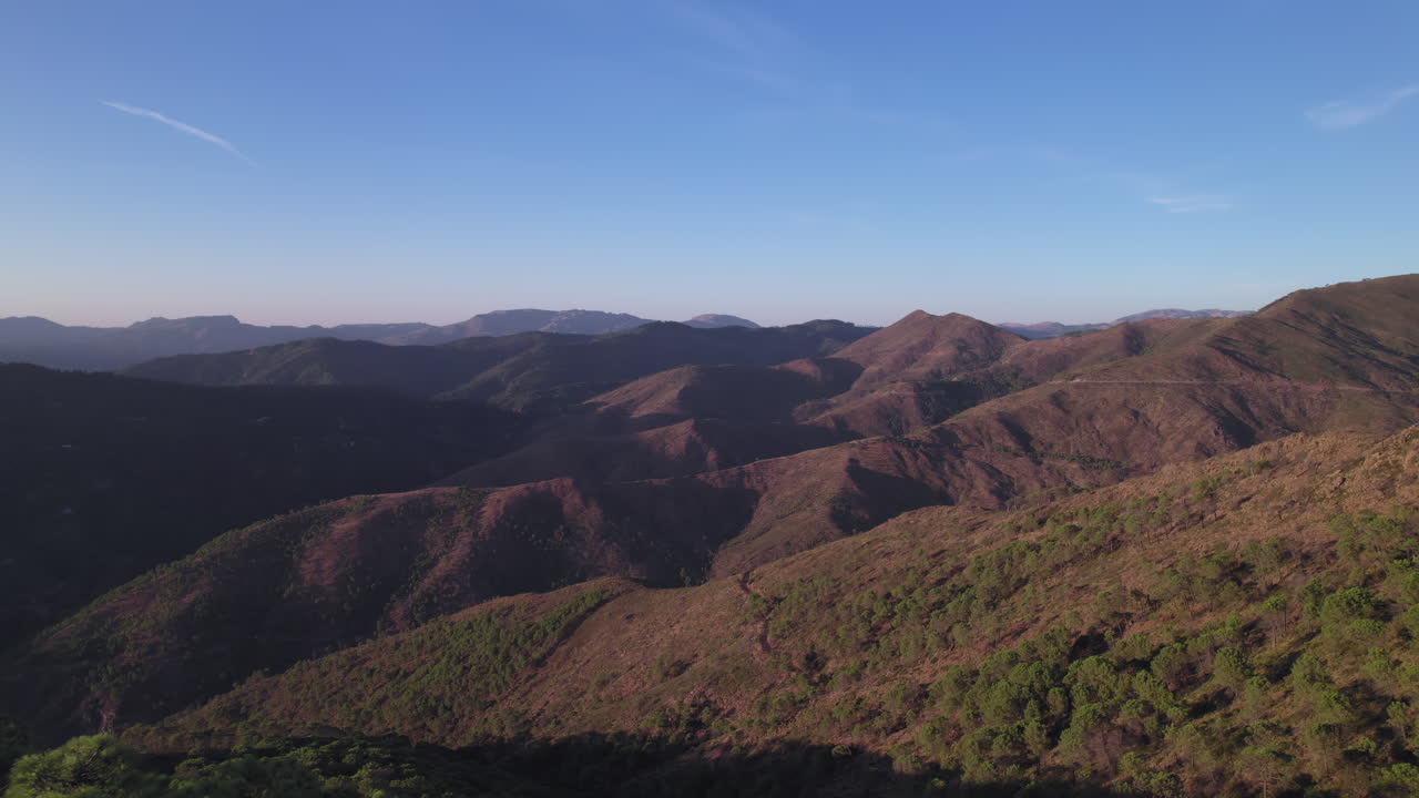 Vista aerea della Sierra Bermeja, Estepona, Andalusia, Spagna