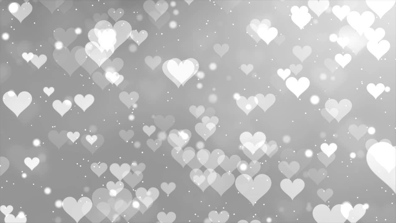 Abstract Grey and White Heart Background
