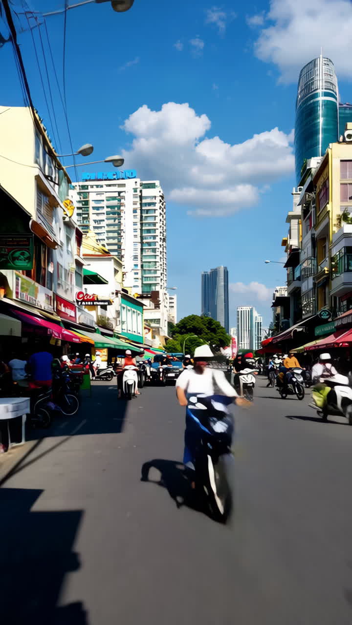 Busy Street Scene in Ho Chi Minh City