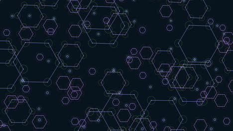 patrón hexagonal vibrante sobre fondo oscuro - intrincado y visualmente cautivador