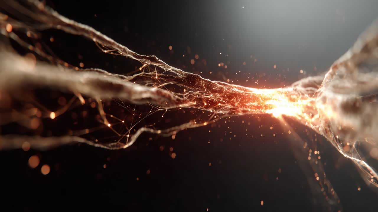 Una visualizzazione mozzafiato dell'energia che scorre attraverso connessioni elettriche, illuminando la potenza della luce e del movimento su uno sfondo scuro.
