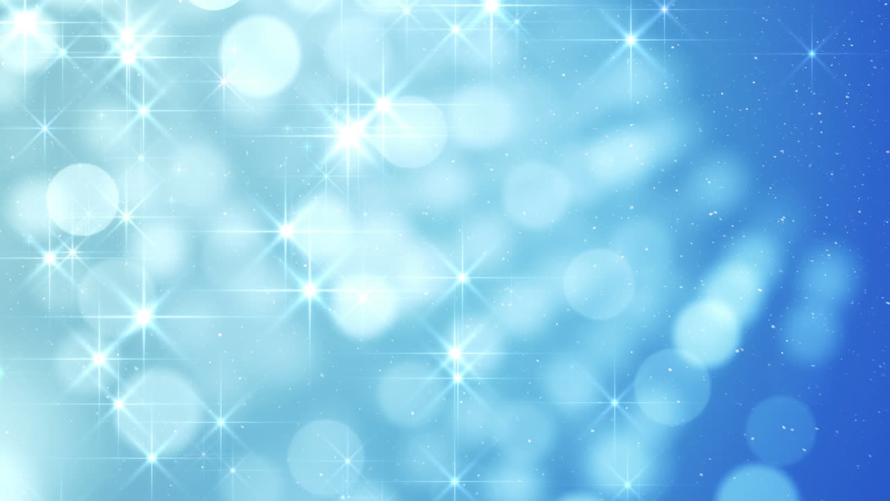 보케 빛의 크리스마스 원과 함께 눈이 내리고 있습니다.