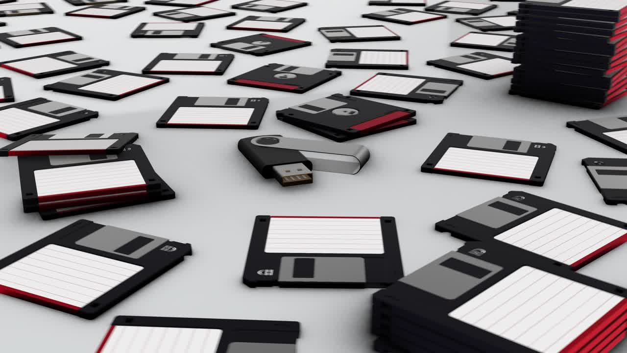 USB - Floppy disk - rotation loop