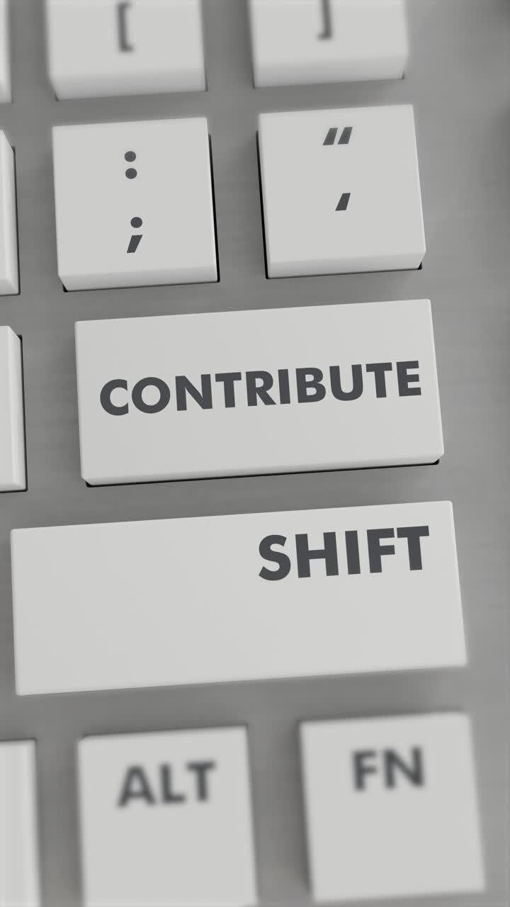 CONTRIBUTE BUTTON PRESSING ON KEYBOARD Vertical Video