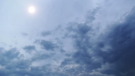 4k timelapse of the sun shining brightly over the sky with moving clouds